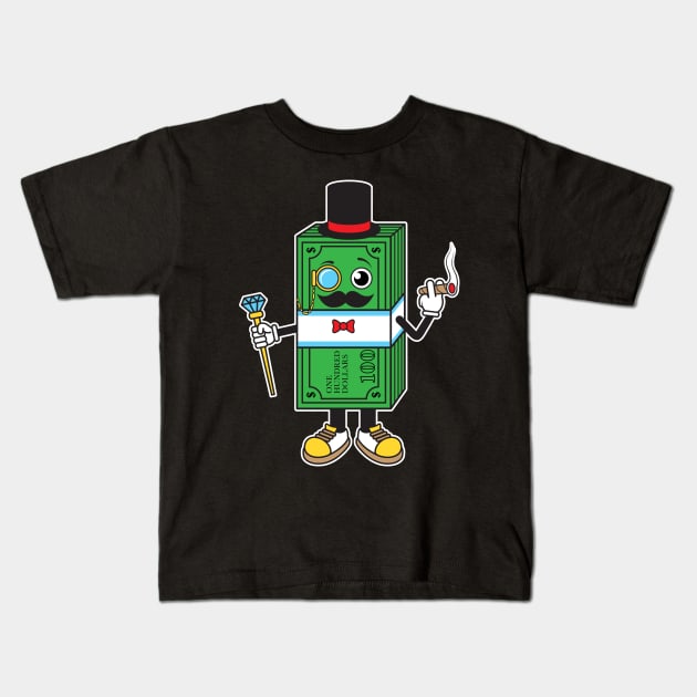 Mr.DOLLAR$ Kids T-Shirt by ArkMile